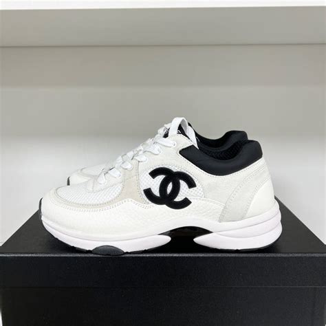 chanel mens trainer|chanel black trainers white sole.